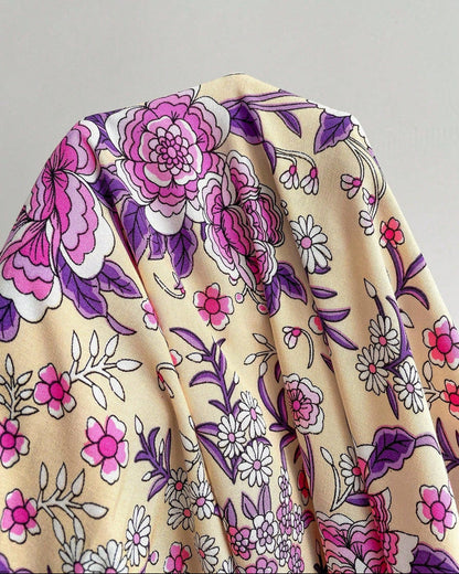 Boho Floral Bamboo Maxi Dress